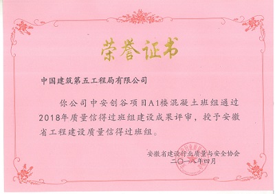 安徽省工程建设质量信得过班组--中安创谷网.jpg 安徽省工程建设质量信得过班组--中安创谷网.jpg